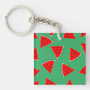 Porte-clés Triangles à motif pastèque