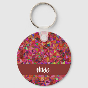 Porte-clés triangles colorés Abstraits