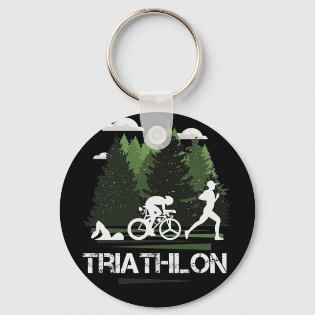 Porte-clés Triathlon, nature merveilleuse (Recto)
