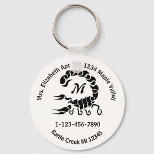 Porte-clés Tribal Black Scorpion Monogram Accueil Coordonnées