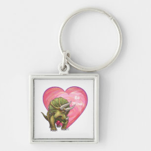 Porte-clés Tricératops Red Rose Heart