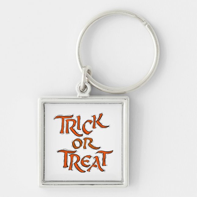 Porte-clés Trick Halloween ou Traiter les mots (Devant)