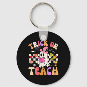 Porte-clés Trick Ou Enseigner Super Enseignant Halloween Retr