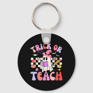 Porte-clés Trick Ou Enseigner Super Enseignant Halloween Retr