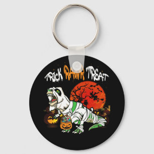 Porte-clés Trick Rawr Treat Halloween Dinosaur T Rex Citrouil