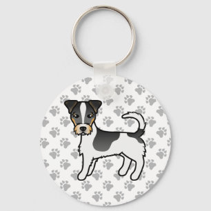 Porte-clés Tricolor Jack Russell Terrier à poil dur