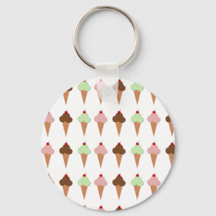Porte-clés Trio de crème glacée