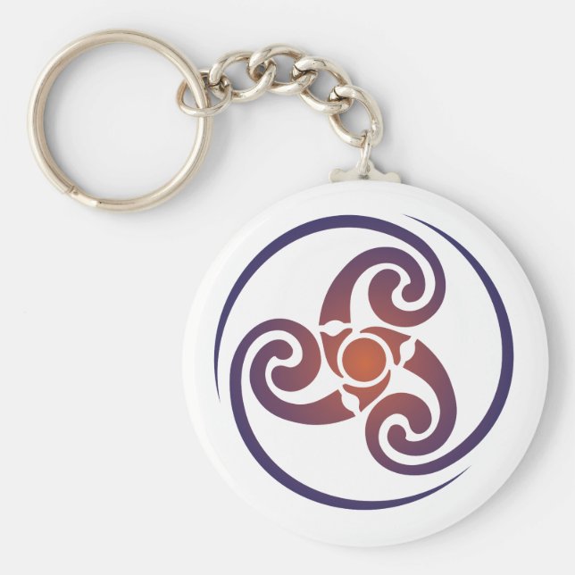Porte-clés Triskele, Triple Spiral, Symbole Triskelion Celtic (Devant)