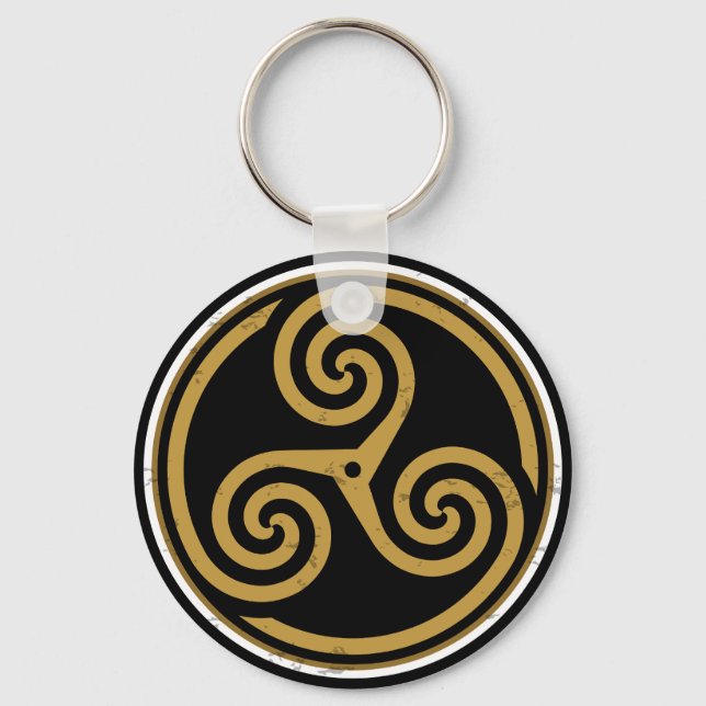 PORTE-CLÉS TRISKELION TRIPLE CELTIQUE SPIRAL (Recto)