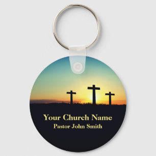 Porte-clés Trois Croix Sunset Church Pastor Business