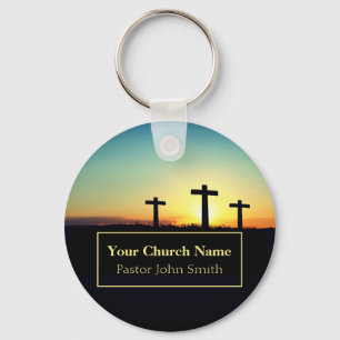 Porte-clés Trois Croix Sunset Church Pastor Business