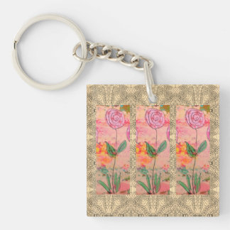 Porte-clés Trois Fleurs Spirales