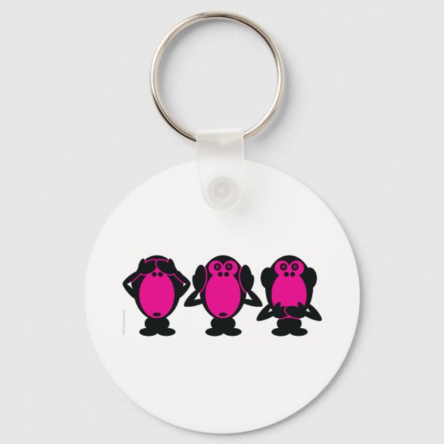 Porte-clés Trois singes sages (Recto)