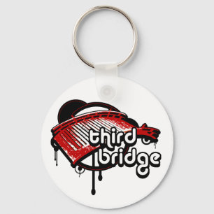 Porte-clés troisième pont. blanc&rouge.