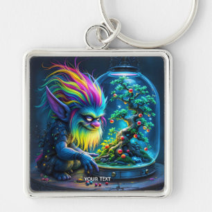 Porte-clés Troll Imaginaire mignon Bonsai Tree