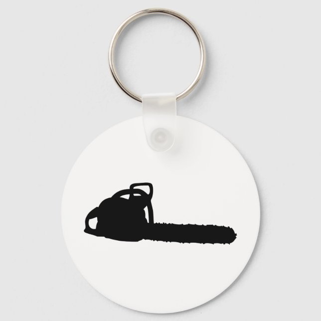 Porte-clés tronçonneuse noire (Recto)