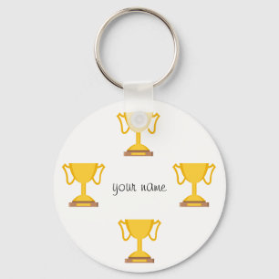Porte-clés Trophée et '' Votre nom ici "