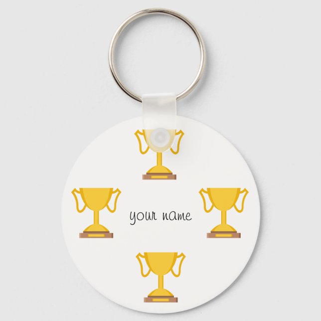 Porte-clés Trophée et '' Votre nom ici " (Recto)