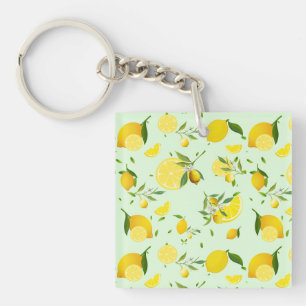 Porte-clés Tropical coloré Citrus SUMMER Orange lemon Slice