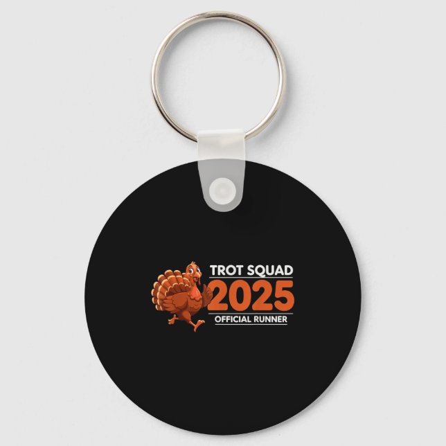 Porte-clés Trot Squad 2025 Funny Turkey Running  (Recto)