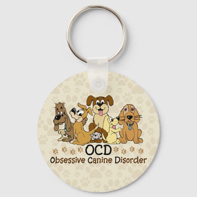 Porte-clés Trouble de la canine Obsessive de l'OCD (Recto)