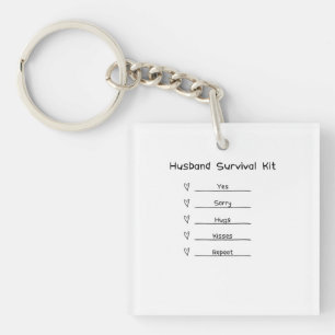 Porte-clés Trousse de survie pour mari mignon