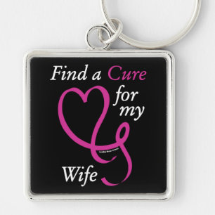 Porte-clés Trouver un remède/coeur/femme...Cancer du sein