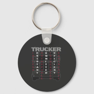 Porte-clés Trucker Acrostique résistant infatigable