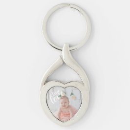 Porte-clés True Love Elegant Script Photo