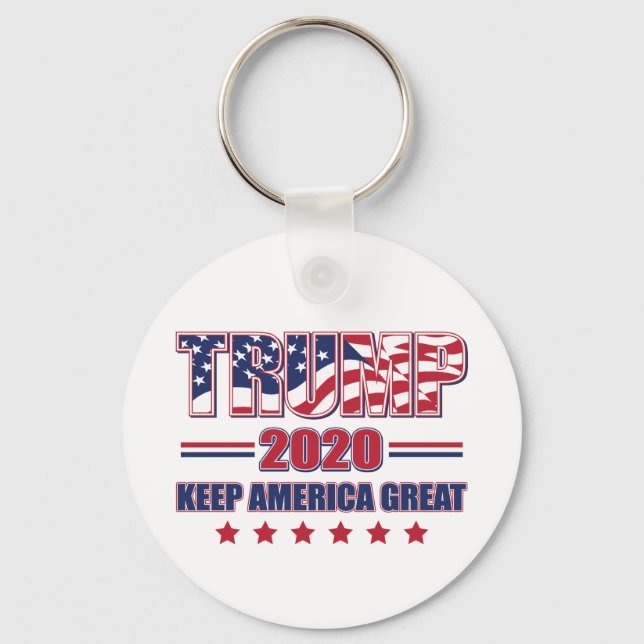 Porte-clés Trump 2020 Garder l'Amérique grande (Recto)