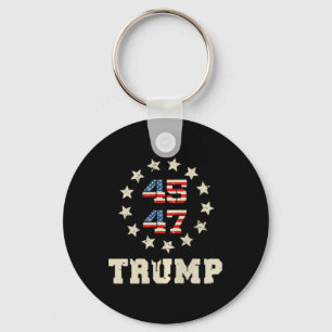 Porte-clés Trump 2024 - Drapeau (à l'arrière) Reprendre l'Amé
