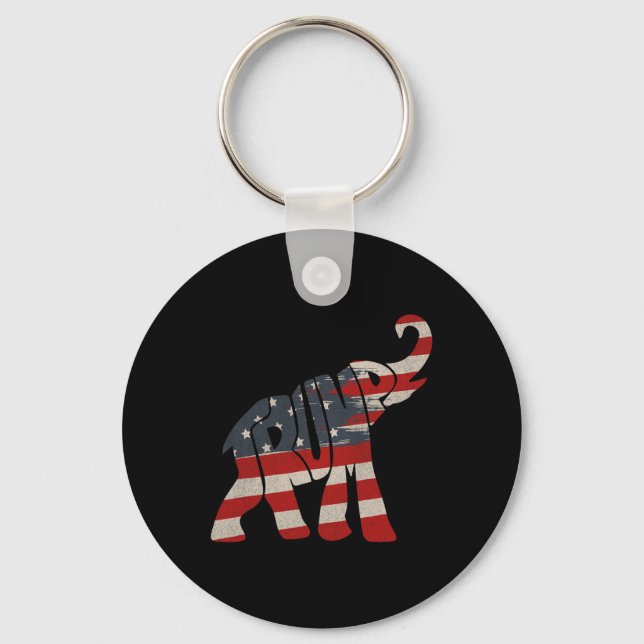 Porte-clés Trump 2024 Eléphant républicain Trump partisan (Recto)