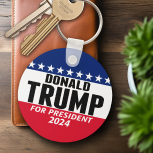 Porte-clés Trump 2024 Gardez l'Amérique grande - bleu rouge