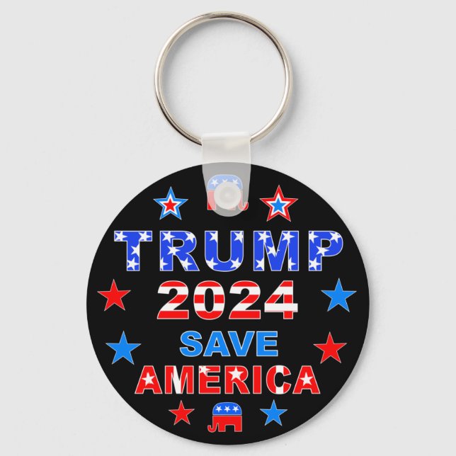 PORTE-CLÉS TRUMP 2024 SAVE AMERICA (Recto)