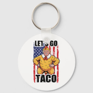 Porte-clés Trump abandonne toujours Let's Go Taco Funny Taco