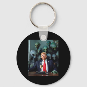 Porte-clés Trump Aliens Bureau Photo Uap Ufo Extraterrestre