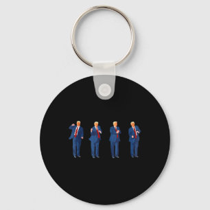 Porte-clés Trump Dance 4 juillet Trump 2025