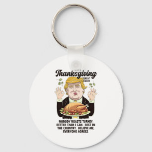Porte-clés Trump Drôle Thanksgiving Rendre Thanksgiving Grand