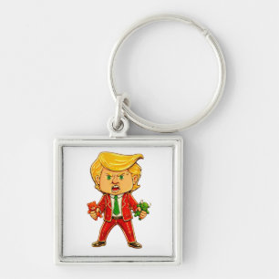 Porte-clés Trump heureux drôle Trump investit Trump dessin an