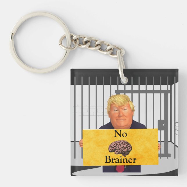 Porte-clés Trump n'est pas un Porte - clé de cerveau (Devant)