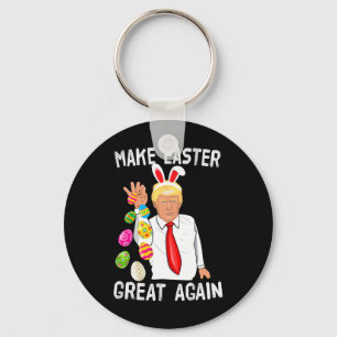 Porte-clés Trump Pâques Faire Pâques Grande Encore Drôle Trum