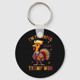 Porte-clés Trump Thanksgiving - Je suis heureux que Trump ait