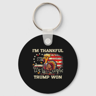 Porte-clés Trump Thanksgiving - Je suis heureux que Trump ait
