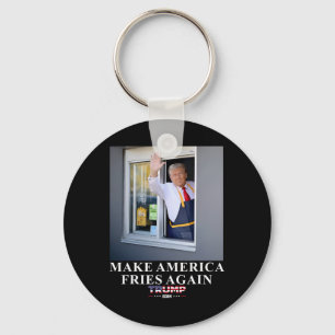 Porte-clés Trump Travaille Au Drive-through Pour Faire De Nou