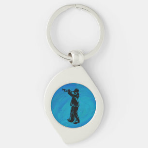 Porte-clés Trumpet bleu New York Boogie Nuits