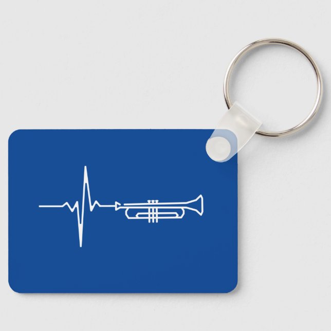 Porte-clés Trumpet Heartbeat Trumpet Player Cadeau (Recto)