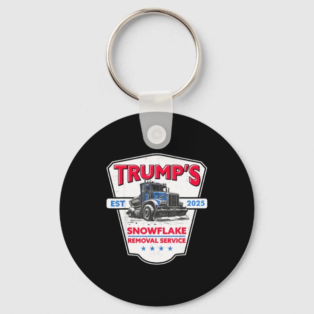 Porte-clés Trump's Snowflake Removal Service Funny Trump 2025 (Recto)
