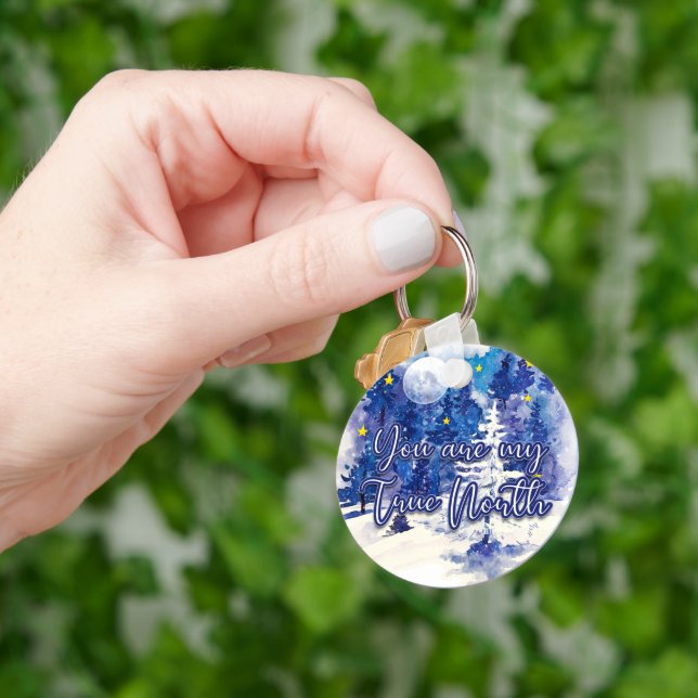 Porte-clés Tu Es Mon Vrai Nord (main)