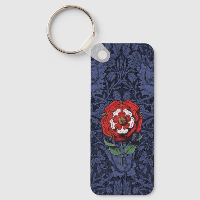 Porte-clés Tudor Rose rouge et blanc (Recto)