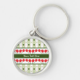 Porte-clés Tulipes & Coeurs porte - clé, personnaliser